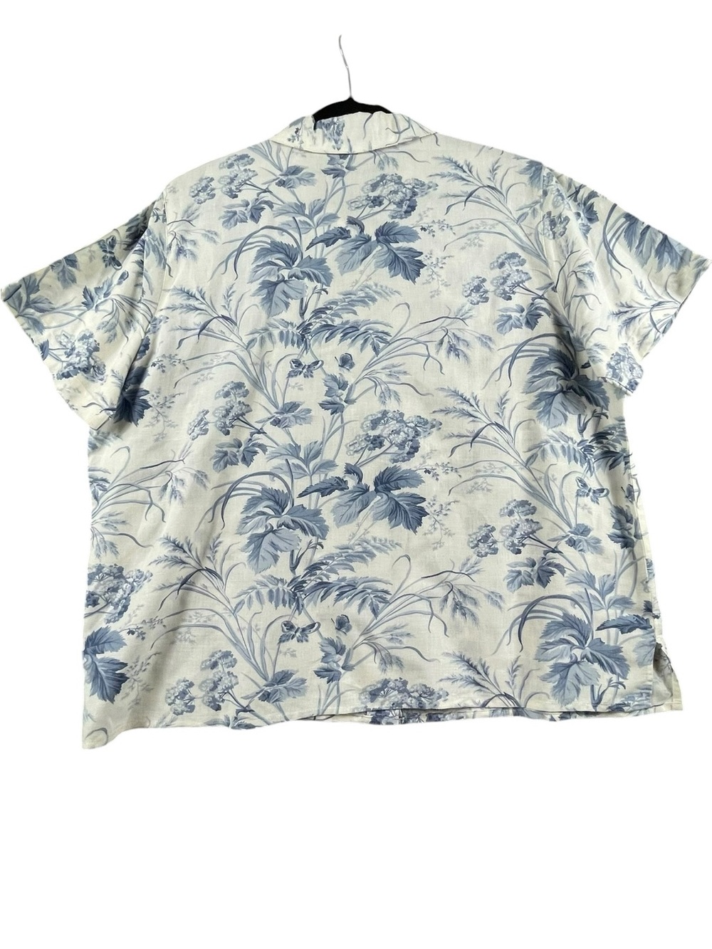 Lemon Grass Linen Blend Button Up Romantic Cottagecore Botanical Shirt - XL - Picture 2 of 13